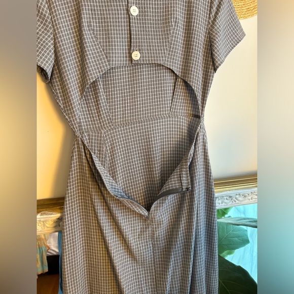 Christy Dawn Sienna Mist Checker midi dress size large - Picture 7 of 9